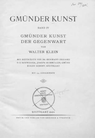 Bd. 4: Gmünder Kunst der Gegenwart