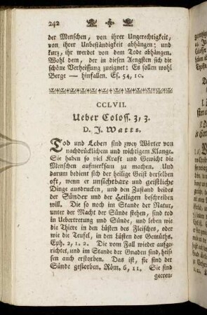 CCLVII. Ueber Coloss. 3, 3.