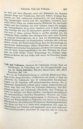 397-398 [Rezension] Volk und Volkstum