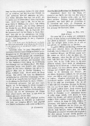 Zur Geschichte Berlins im Frühjahr 1813