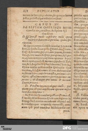 Caput XV. De Septem Operibus Misericordiæ corporalibus, & septem Spiritualibus.