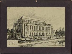 Stadthalle, Mülheim an der Ruhr: Perspektivische Ansicht