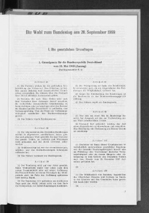 I. Die gesetzlichen Grundlagen