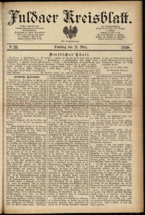 Ausgabe vom Montag, den 21. März 1898.