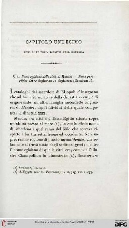 Capitolo undecimo: Nomi di Re della Dinastia XXIX Mendesia