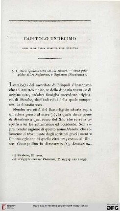 Capitolo undecimo: Nomi di Re della Dinastia XXIX Mendesia