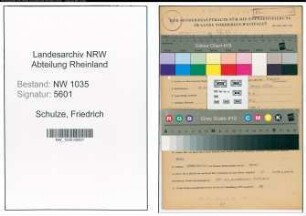 Entnazifizierung Friedrich Schulze , geb. 30.08.1898 (Haeuserverwalter)