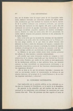 El Congreso Estudiantil