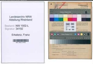 Entnazifizierung Franz Erkelenz , geb. 02.09.1901 (Rechtsanwalt)
