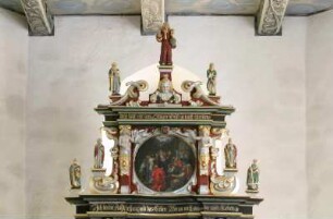 Deutschland. Niedersachsen. Rastede. Sankt Ulrich Kirche von 1059. Altar von 1636. Detail