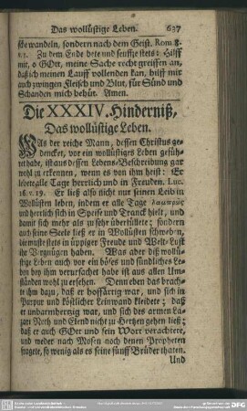 Die XXXIV. Hinderniß. Das wollüstige Leben