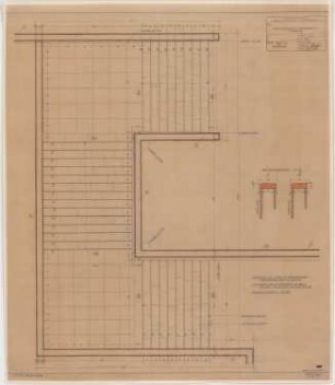 I.G.-Farben, Frankfurt/Main Verwaltungsgebäude: Wasserbecken: Grundriss der Treppe 1:20