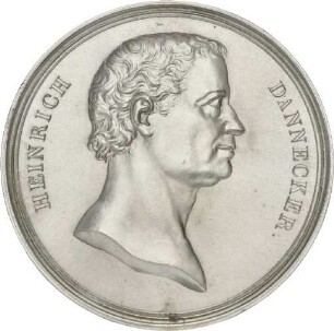 Medaille auf Heinrich Dannecker aus dem Jahr 1826