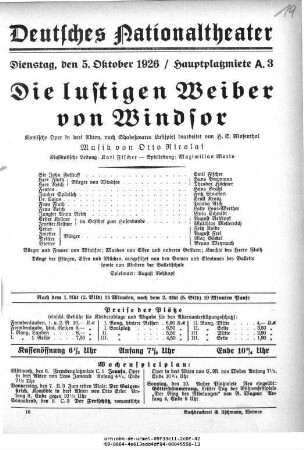 Die lustigen Weiber von Windsor