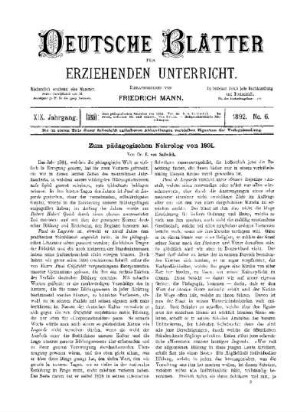 Zum pädagogischen Nekrolog von 1891