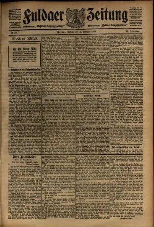 Zweite Ausgabe vom Freitag, den 28. Februar 1908.