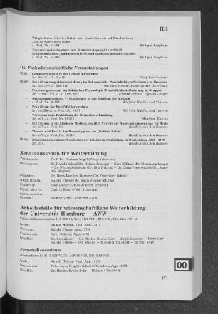 Arbeitsstelle für wissenschaftliche Weiterbildung der Universität Hamburg - AWW