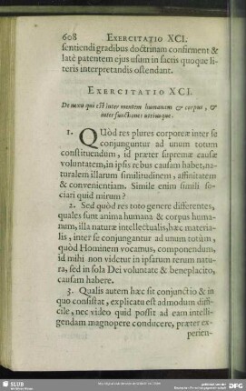 Exercitatio XCI. De nexu qui est inter mentem humanam & corpus, & inter functiones utriusque