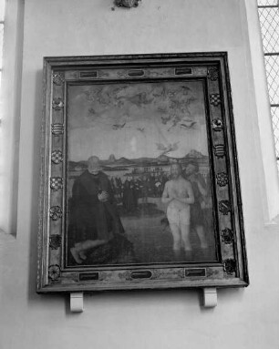 Taufe Christi mit Bildnissen des Fürsten Wolfgang von Anhalt und der Reformatoren