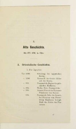 A. Orientalische Geschichte