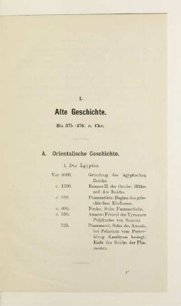 A. Orientalische Geschichte