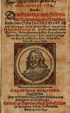Romanorum imperatorum Vitae