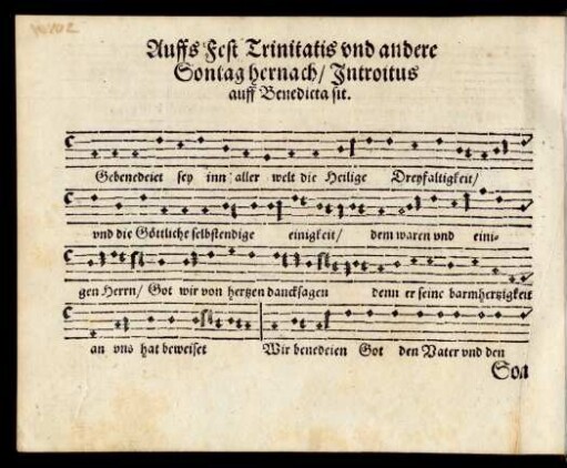Auffs Fest Trinitatis ...