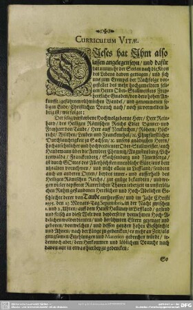 Lebenslauf : Curriculum Vitae