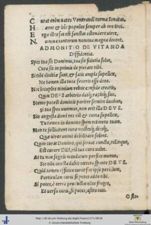 Admonitio De Vitanda Diffidentia