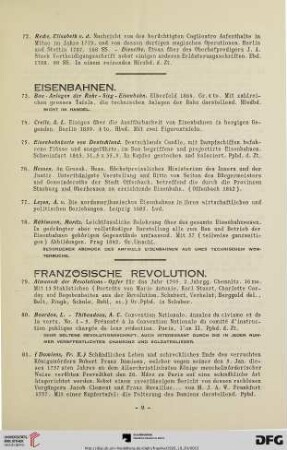 Eisenbahnen (Nr. 73-78)