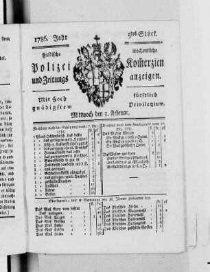 5tes Stück., Ausgabe vom 1. Februar 1786