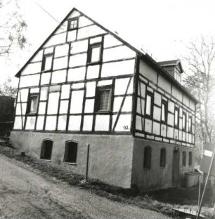 Breitenau (Oederan-Breitenau), Straße des Friedens 97. Wohnhaus (um 1800). Giebelansicht