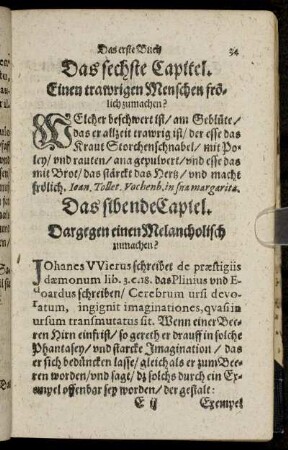 Das Sechste Capitel. - Das zehende Capitel.