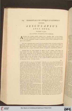 XXXIV. Aesculapius / XXXIV. Esculapio