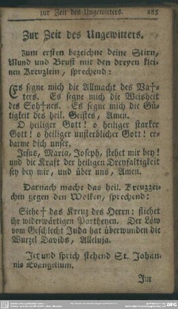Zur Zeit des Ungewitters