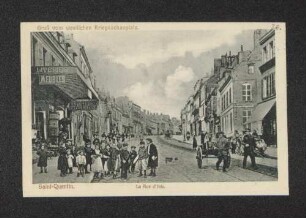 Feldpostkarte: Saint-Quentin, La Rue dÍsle