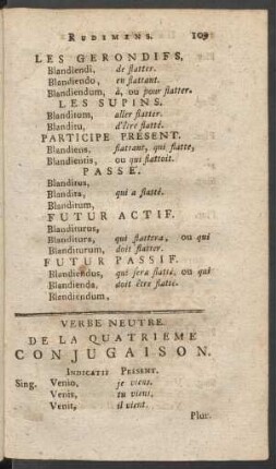 Verbe Neutre. De La Quartieme Conjugaison