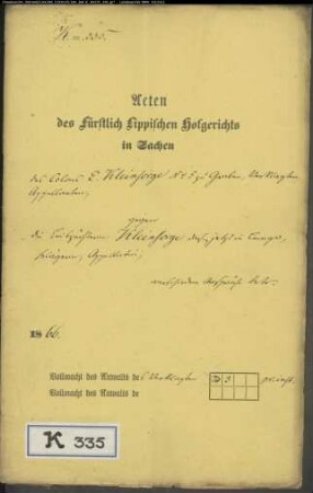 Kleinsorge, Kolon Nr. 5 zu Graben gegen Leibzüchterin Kleinsorge, Graben/Lemgo - versch. Ansprüche