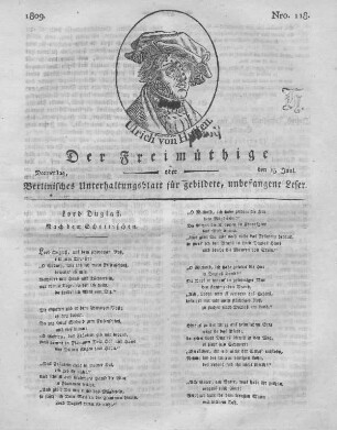 Nro. 118., Donnerstag, den 15. Juni 1809