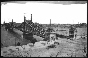 Budapest. Franz-Josephs-Brücke (1894-1896) : Budapest. Franz-Josephs-Brücke (1894-1896; János Feketeházy) über die Donau
