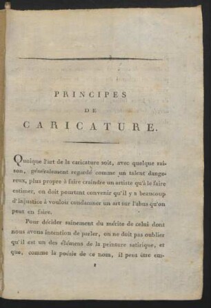 Principes De Caricature