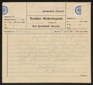 Brief von Rudolf K. Goldschmit-Jentner an Gerhart Hauptmann