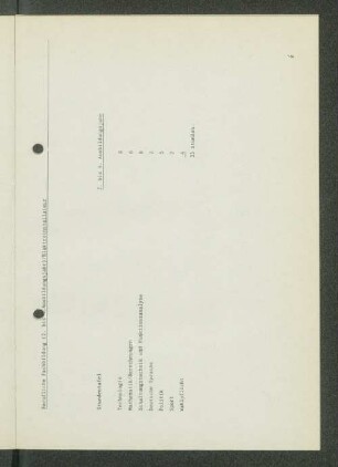 Stundentafel