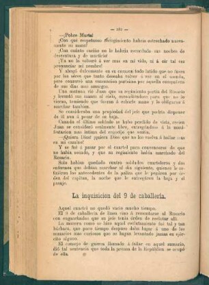 La inquisicion del 9 de caballería.