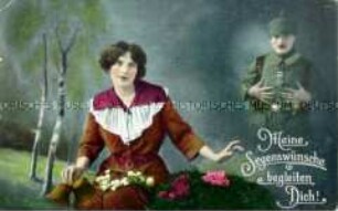Frau und Soldat
