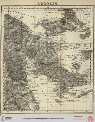 Karte der Argolis