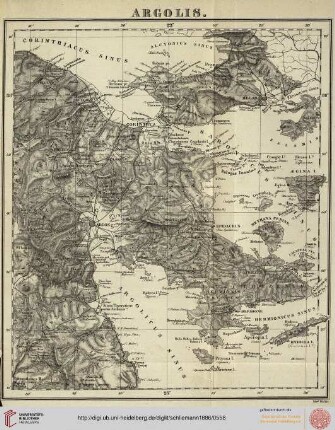 Karte der Argolis