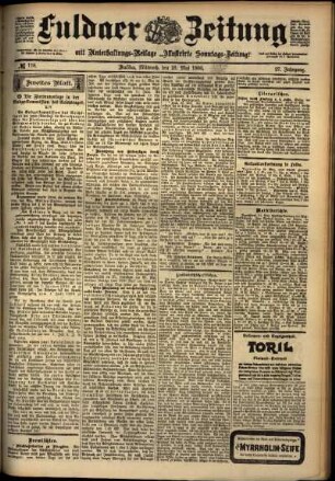 Zweite Ausgabe vom Mittwoch, den 23. Mai 1900.