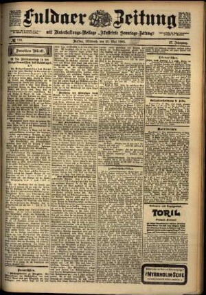 Zweite Ausgabe vom Mittwoch, den 23. Mai 1900.