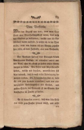 Vom Verstande.